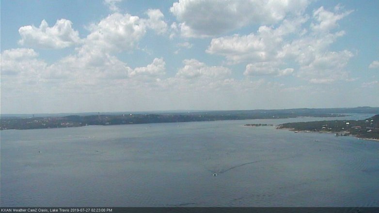 Lake Travis webcam, July 27, 2019 1:25 PM CT