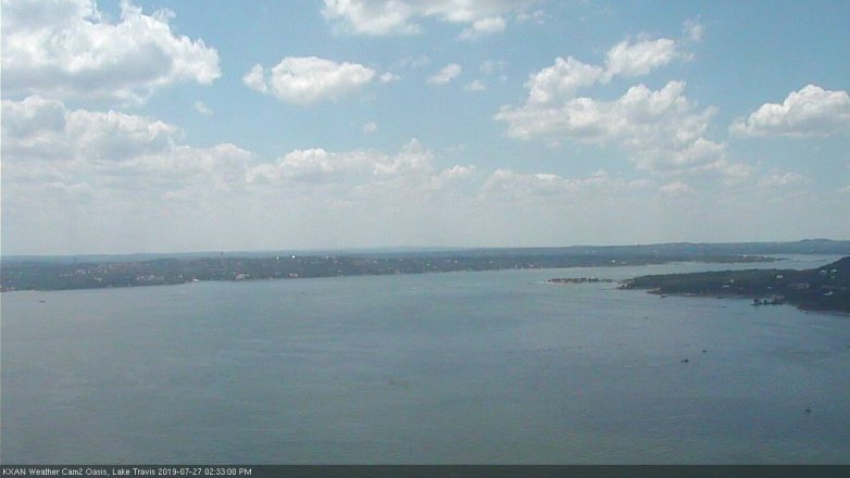 Lake Travis webcam, July 27, 2019 1:35 PM CT