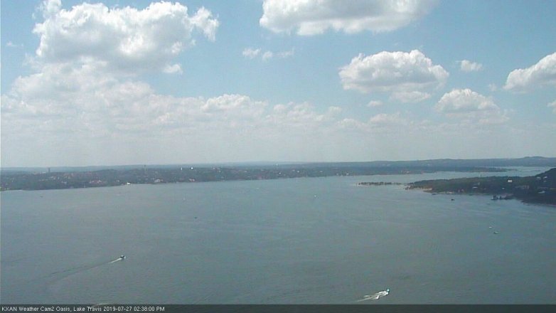 Lake Travis webcam, July 27, 2019 1:40 PM CT