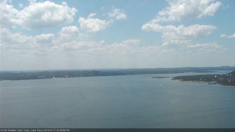 Lake Travis webcam, July 27, 2019 1:50 PM CT