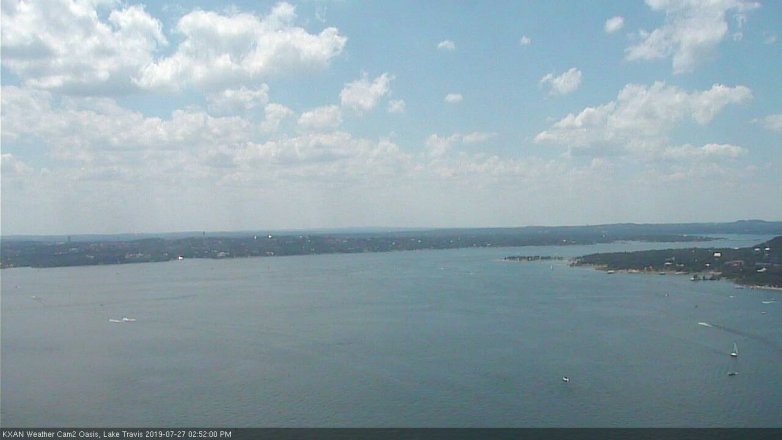 Lake Travis webcam, July 27, 2019 1:55 PM CT