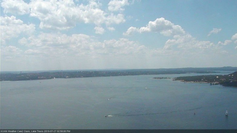 Lake Travis webcam, July 27, 2019 2:00 PM CT