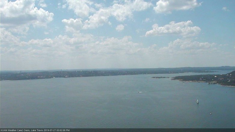 Lake Travis webcam, July 27, 2019 2:05 PM CT