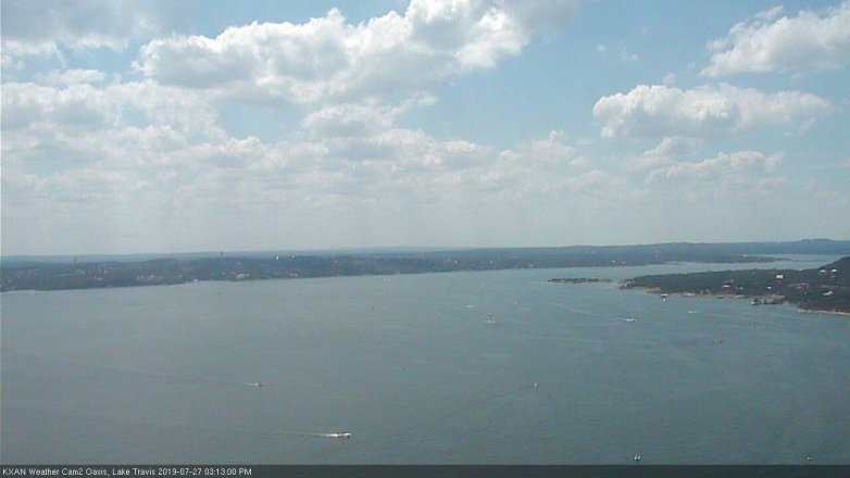 Lake Travis webcam, July 27, 2019 2:15 PM CT
