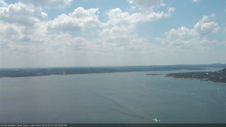 Lake Travis webcam, July 27, 2019 2:20 PM CT