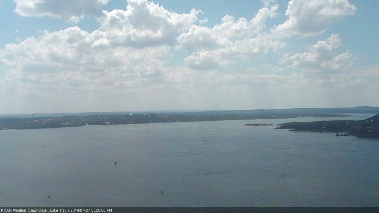 Lake Travis webcam, July 27, 2019 2:30 PM CT