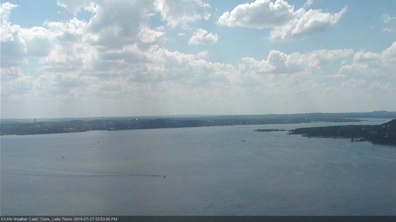 Lake Travis webcam, July 27, 2019 2:55 PM CT