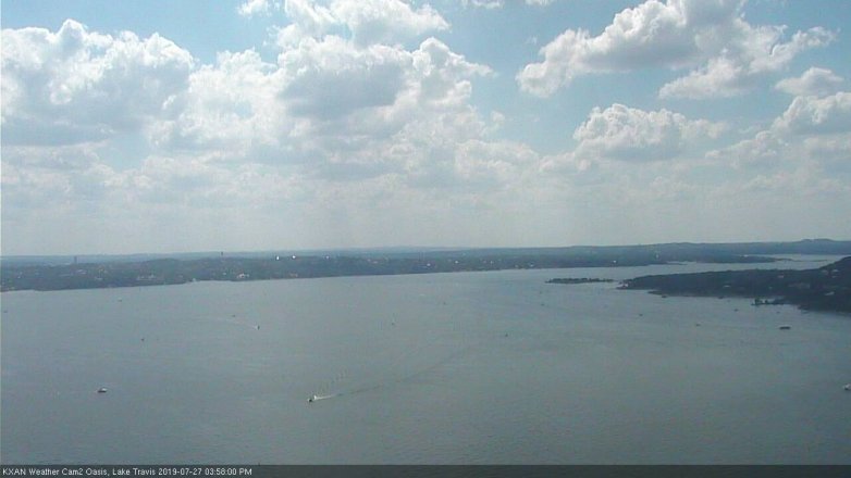 Lake Travis webcam, July 27, 2019 3:00 PM CT