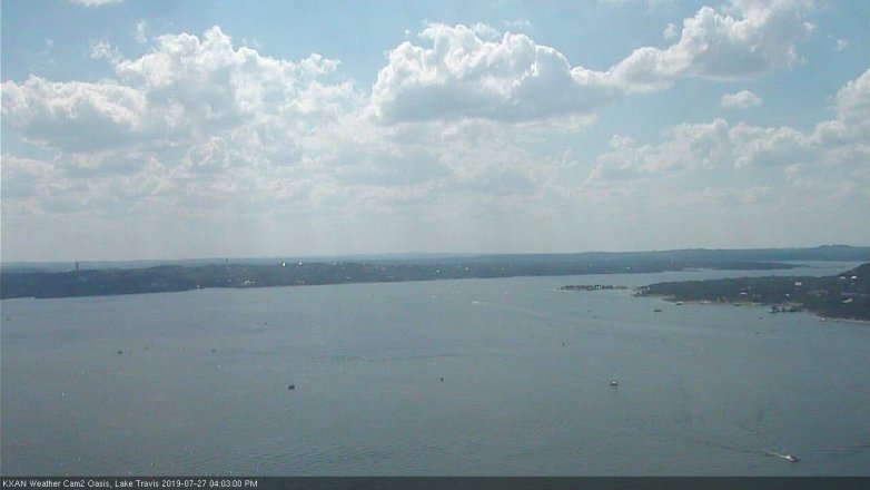 Lake Travis webcam, July 27, 2019 3:05 PM CT