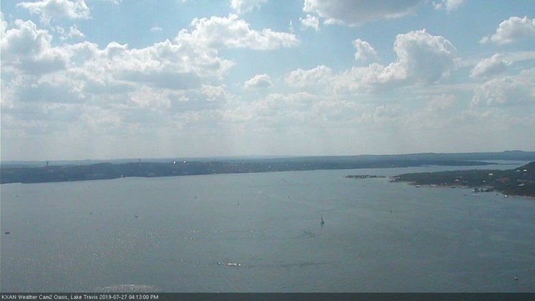 Lake Travis webcam, July 27, 2019 3:15 PM CT