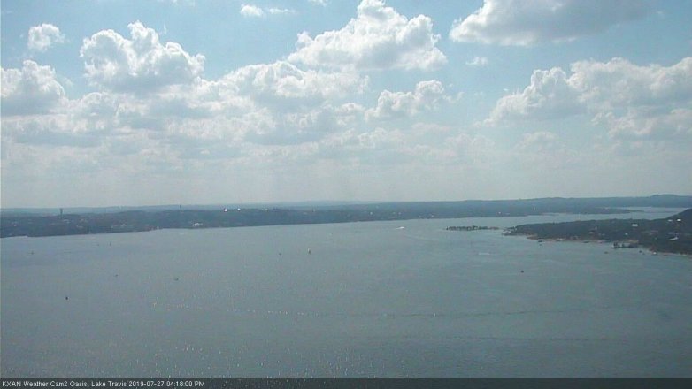 Lake Travis webcam, July 27, 2019 3:20 PM CT