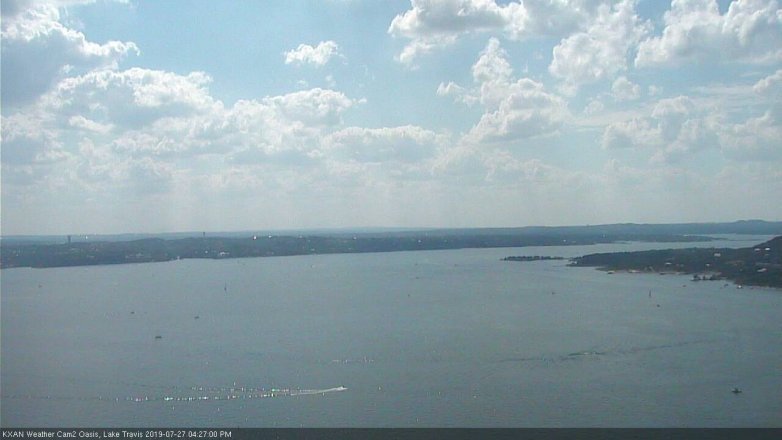 Lake Travis webcam, July 27, 2019 3:30 PM CT