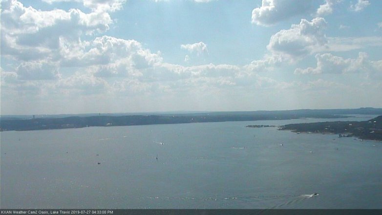 Lake Travis webcam, July 27, 2019 3:35 PM CT
