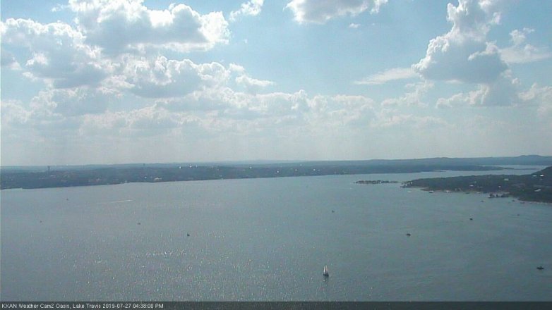 Lake Travis webcam, July 27, 2019 3:40 PM CT