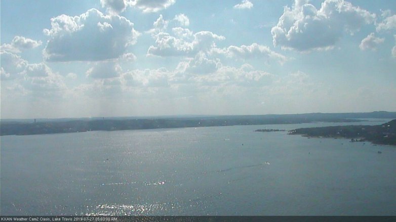 Lake Travis webcam, July 27, 2019 4:05 PM CT