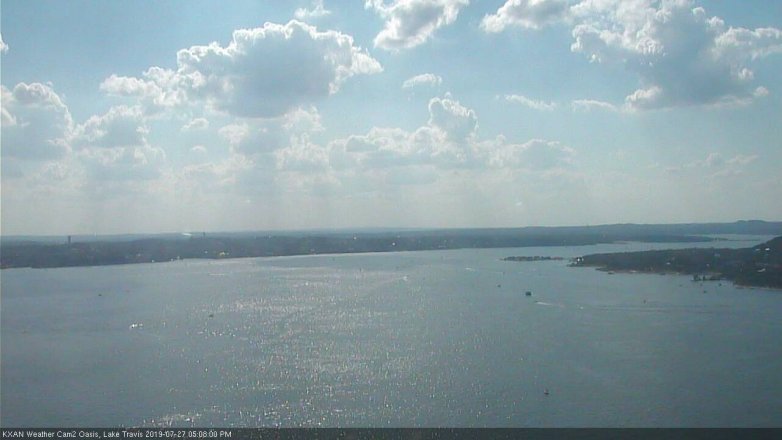 Lake Travis webcam, July 27, 2019 4:10 PM CT