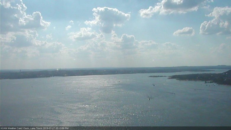 Lake Travis webcam, July 27, 2019 4:15 PM CT
