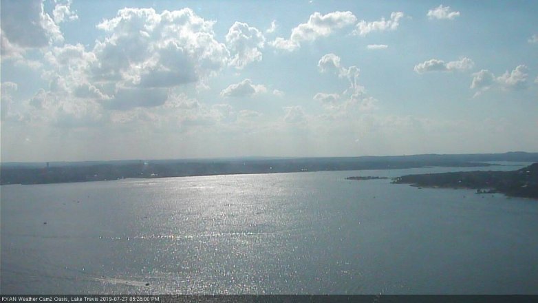 Lake Travis webcam, July 27, 2019 4:30 PM CT