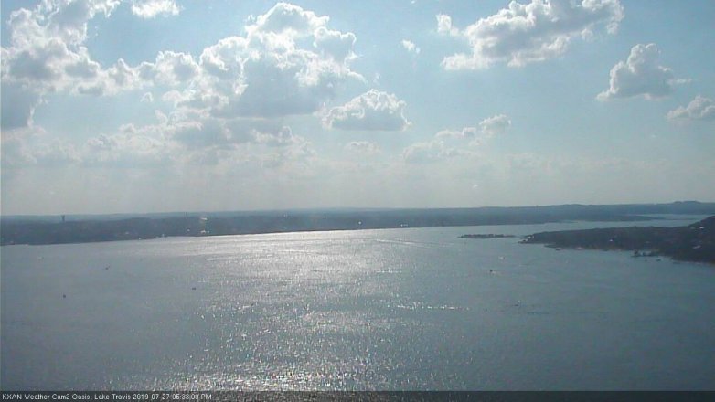 Lake Travis webcam, July 27, 2019 4:35 PM CT