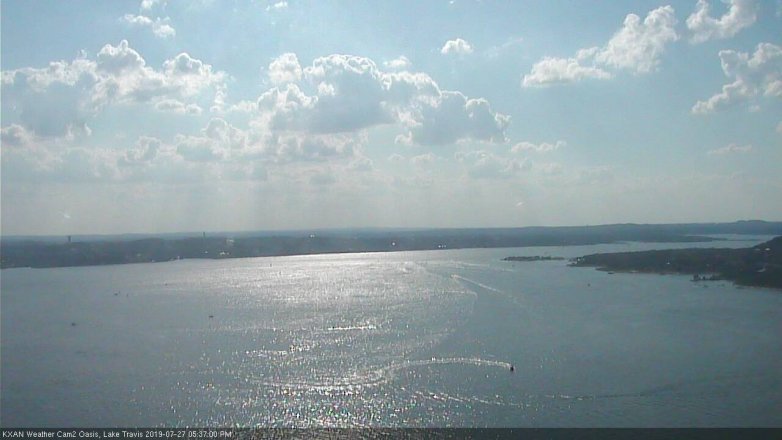 Lake Travis webcam, July 27, 2019 4:40 PM CT