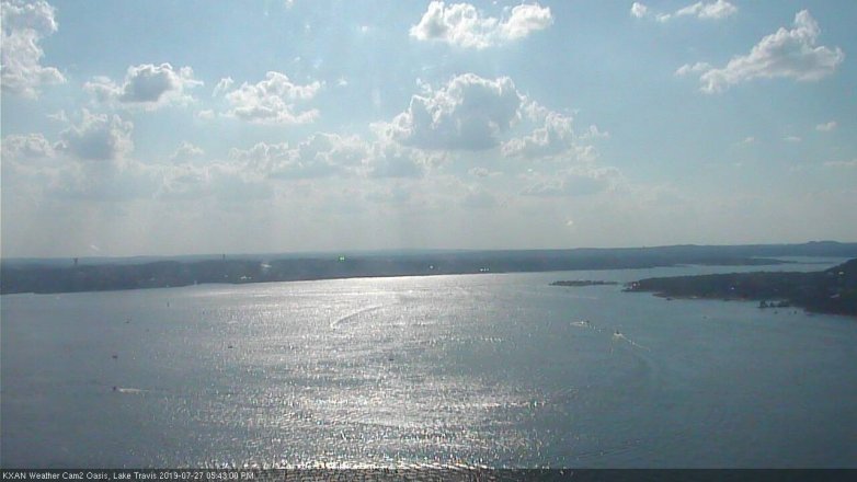 Lake Travis webcam, July 27, 2019 4:45 PM CT