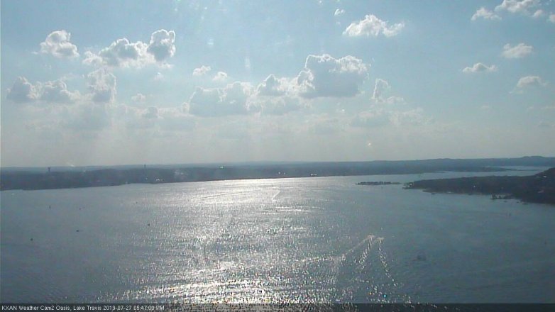 Lake Travis webcam, July 27, 2019 4:50 PM CT