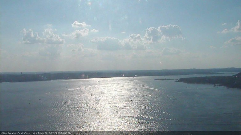 Lake Travis webcam, July 27, 2019 4:55 PM CT