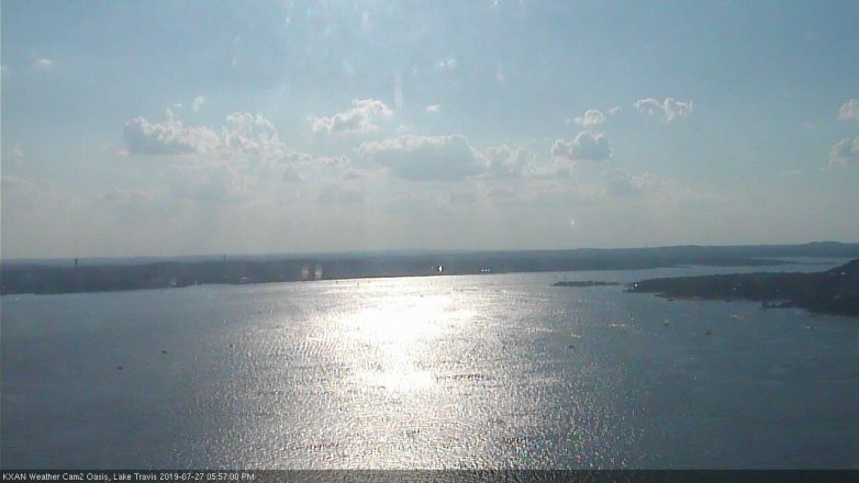 Lake Travis webcam, July 27, 2019 5:00 PM CT