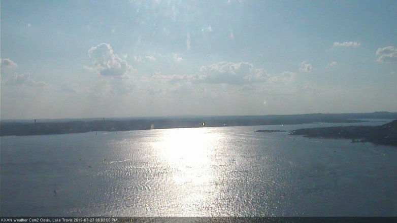 Lake Travis webcam, July 27, 2019 5:05 PM CT