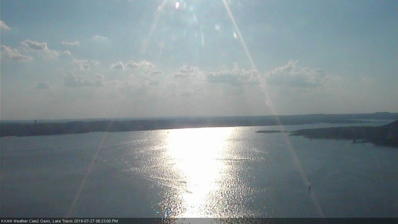 Lake Travis webcam, July 27, 2019 5:25 PM CT