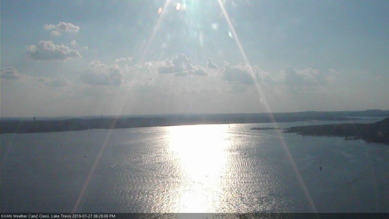 Lake Travis webcam, July 27, 2019 5:30 PM CT
