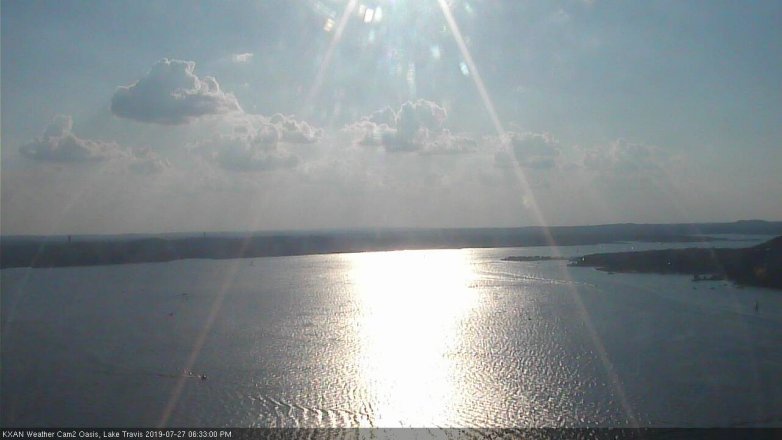 Lake Travis webcam, July 27, 2019 5:35 PM CT
