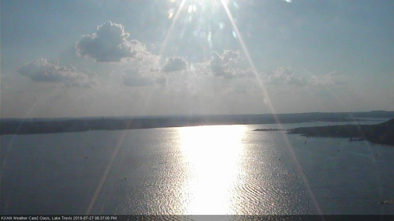 Lake Travis webcam, July 27, 2019 5:40 PM CT