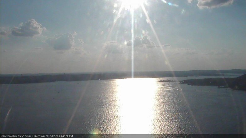 Lake Travis webcam, July 27, 2019 5:50 PM CT