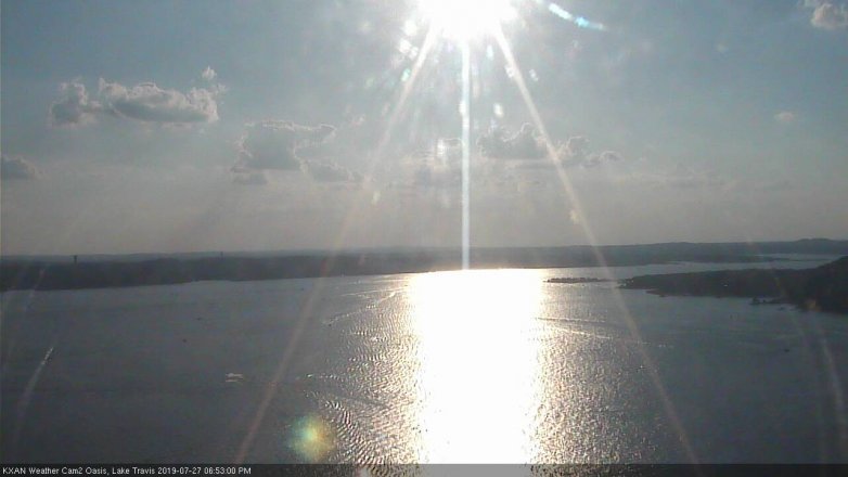 Lake Travis webcam, July 27, 2019 5:55 PM CT