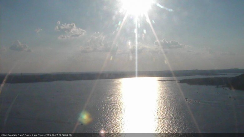Lake Travis webcam, July 27, 2019 6:00 PM CT
