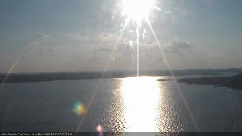 Lake Travis webcam, July 27, 2019 6:05 PM CT
