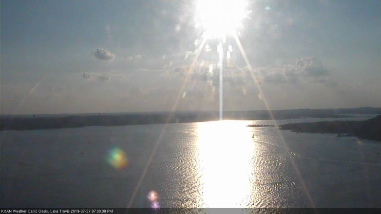 Lake Travis webcam, July 27, 2019 6:10 PM CT
