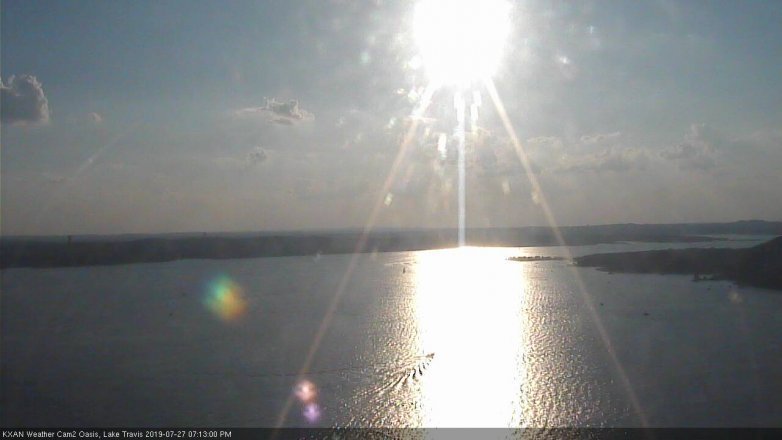 Lake Travis webcam, July 27, 2019 6:15 PM CT