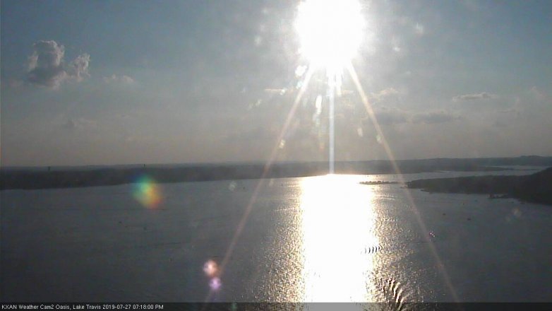 Lake Travis webcam, July 27, 2019 6:20 PM CT