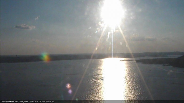 Lake Travis webcam, July 27, 2019 6:25 PM CT