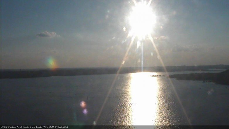 Lake Travis webcam, July 27, 2019 6:30 PM CT