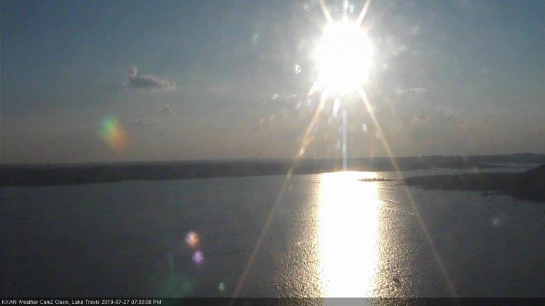 Lake Travis webcam, July 27, 2019 6:35 PM CT