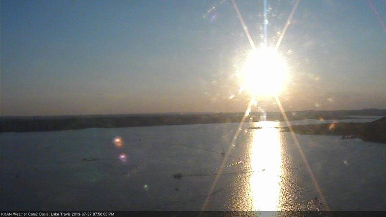Lake Travis webcam, July 27, 2019 7:00 PM CT
