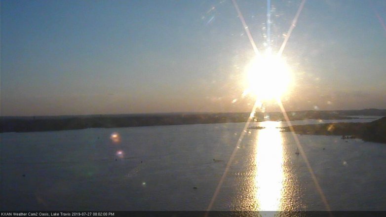Lake Travis webcam, July 27, 2019 7:05 PM CT