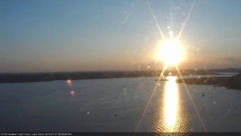 Lake Travis webcam, July 27, 2019 7:10 PM CT