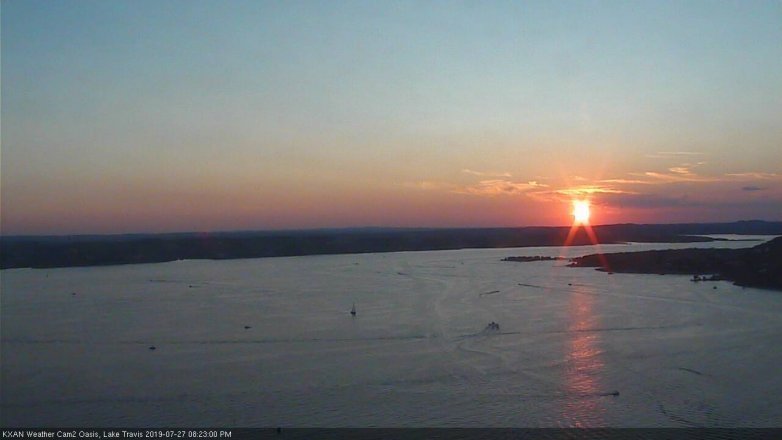 Lake Travis webcam, July 27, 2019 7:25 PM CT