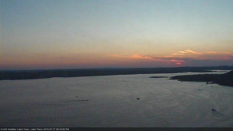Lake Travis webcam, July 27, 2019 7:35 PM CT