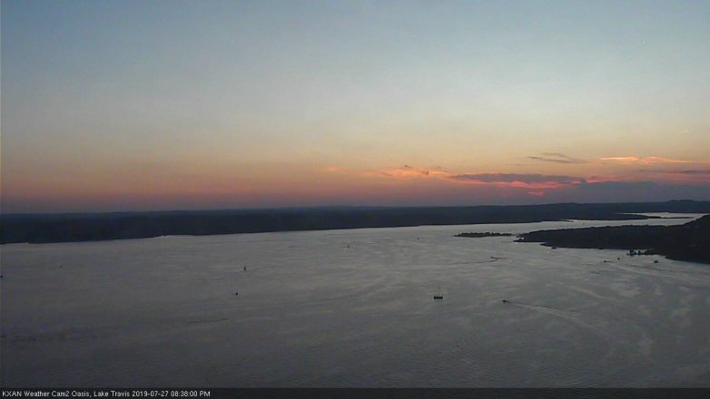 Lake Travis webcam, July 27, 2019 7:40 PM CT