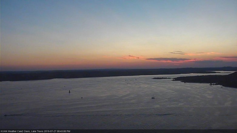 Lake Travis webcam, July 27, 2019 7:45 PM CT
